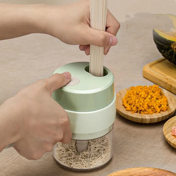 Trixy®️ 4 in 1 Electric Vegetable Chopper - Grey Technologies