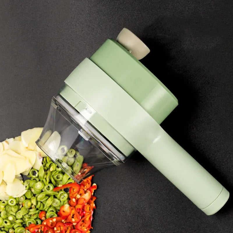 Multipurpose 4 in 1 Portable Electric Vegetable Cutter Set