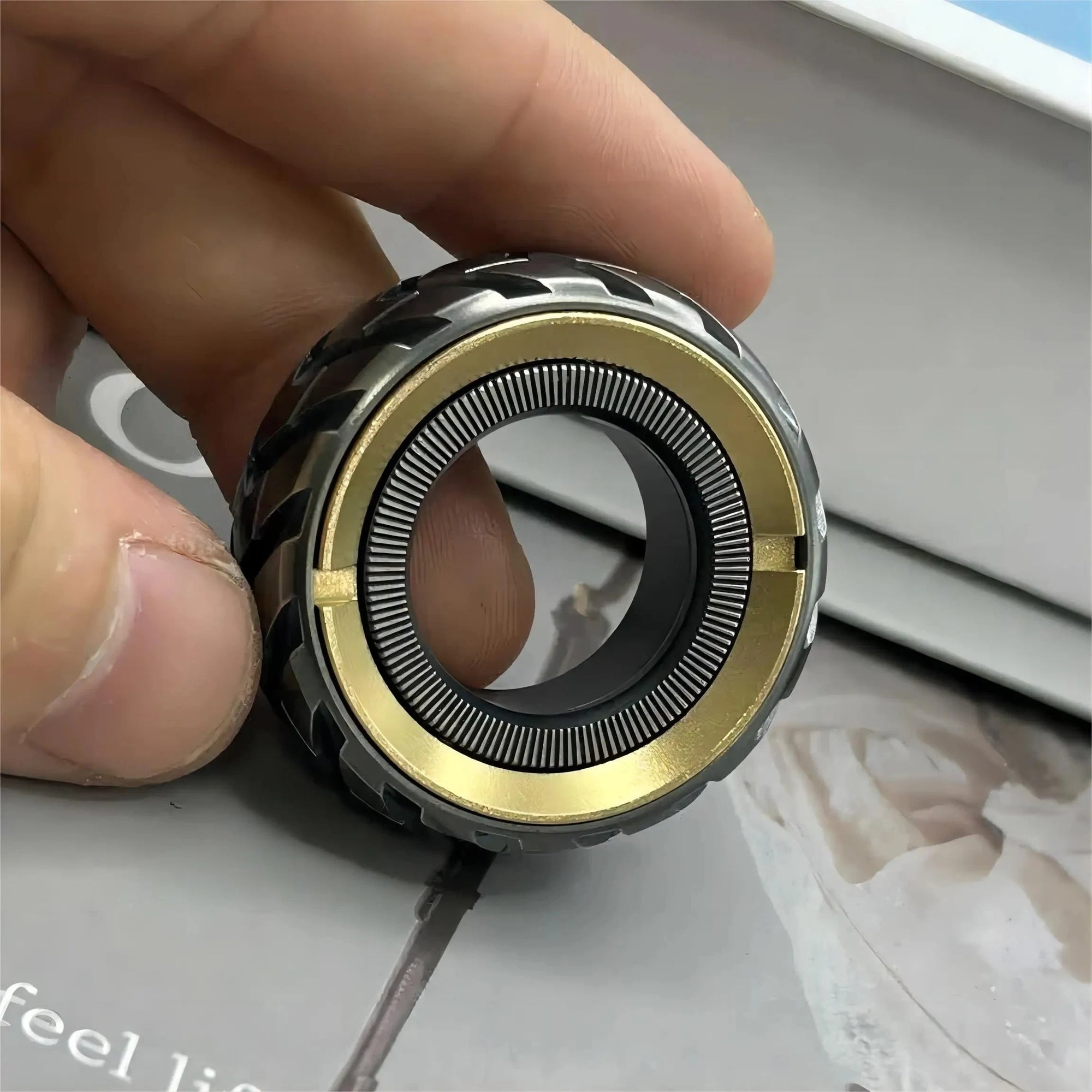 The ZenSpin®️ Air - Best Fidget Spinner Ring - Grey Technologies