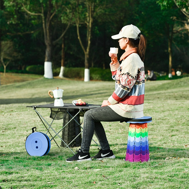 The FlexiSeat® - Telescopic Foldable Camping Stool - Grey Technologies