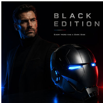 XSociety® MK5 Obsidian Phantom — Black Limited Edition Iron Man Helmet