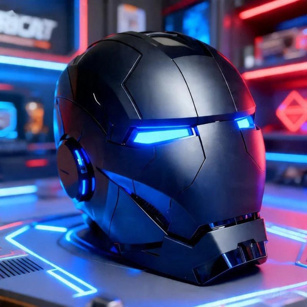 blue iron man helmet XSociety® MK5 Obsidian Phantom — Black Limited Edition Plainwell Varsity Football kicked Sleek All Lure Color:Live Mullet - Saltwater HOL24