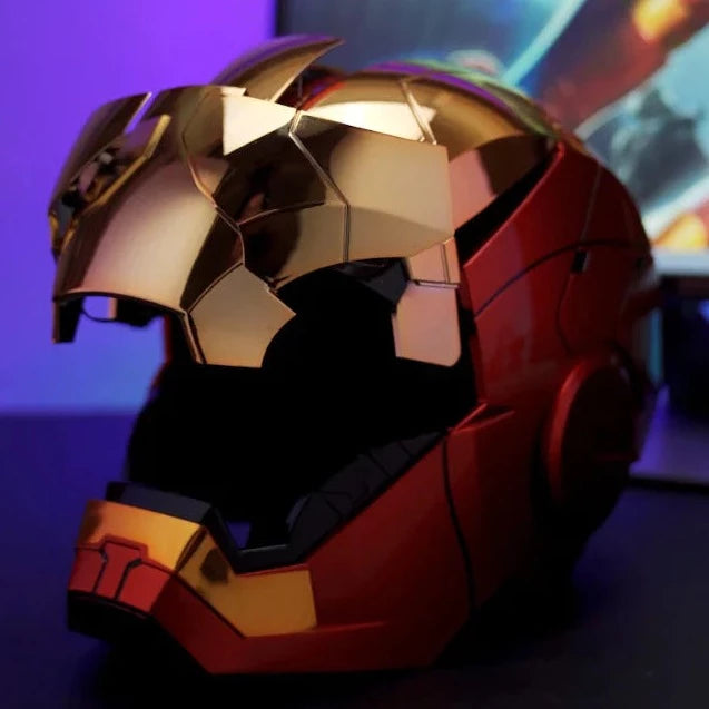 XSociety Gold Iron-Man Helmet - MK5 Jarvis Iron-Man Mask XSociety Gold Iron-Man Helmet - MK5 Jarvis Iron-Man Mask