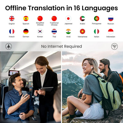 language translator earbuds with touchscreen