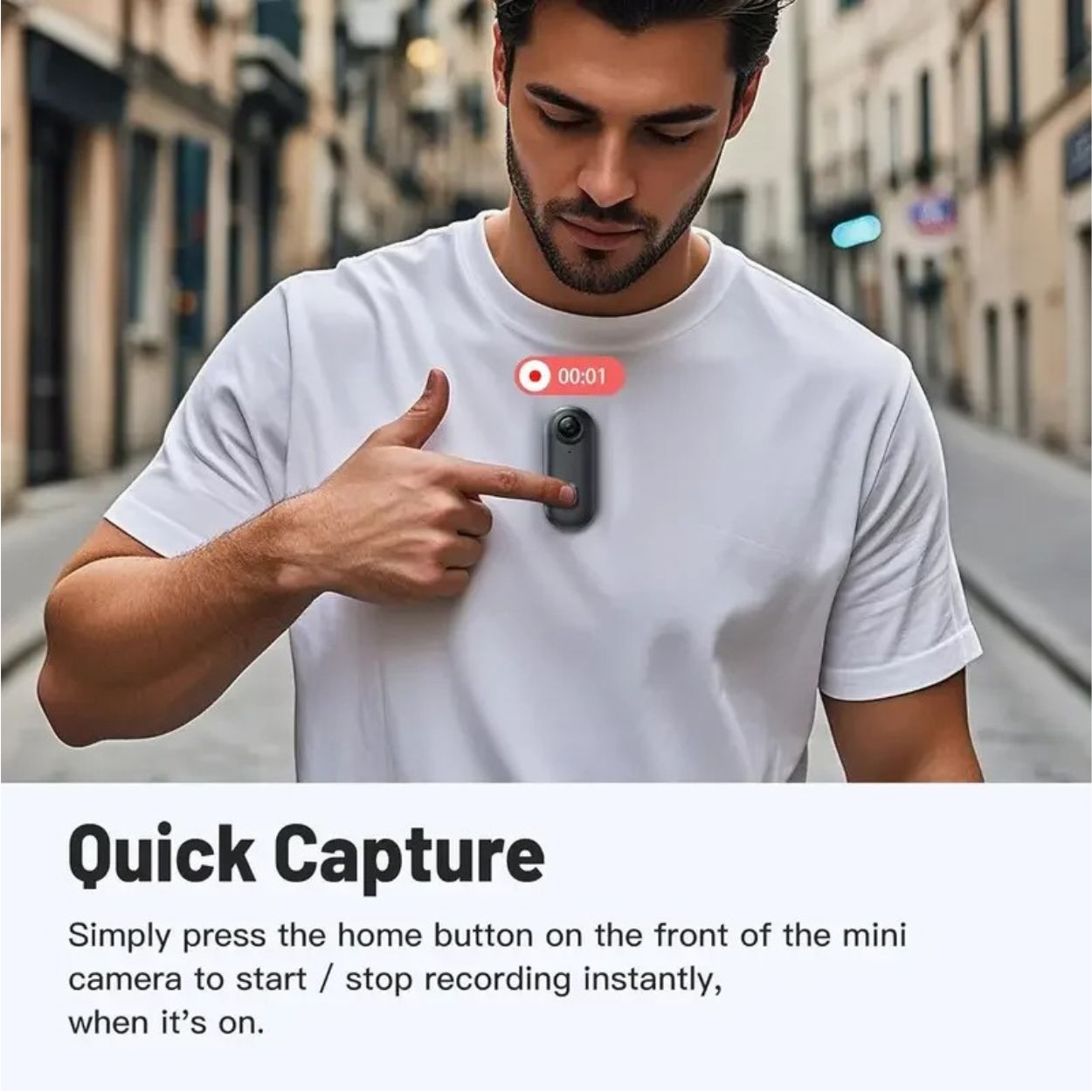 Action Camera magnetica compatta, video 2K, grandangolo a 120 gradi, Wi Fi abilitato, per ciclismo Dashcam, sport avventura, uso all'aperto (nero Action Camera magnetica compatta, video 2K, grandangolo a 120 gradi, Wi Fi abilitato, per ciclismo Dashcam, sport avventura, uso all'aperto (nero