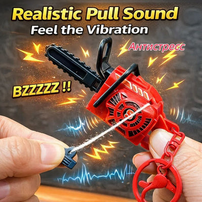 funny mini chainsaw keychain