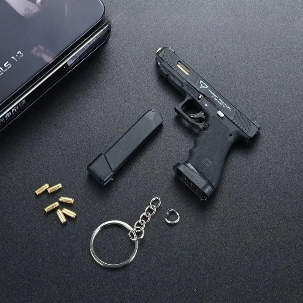 mini glock g34 gun keychain 