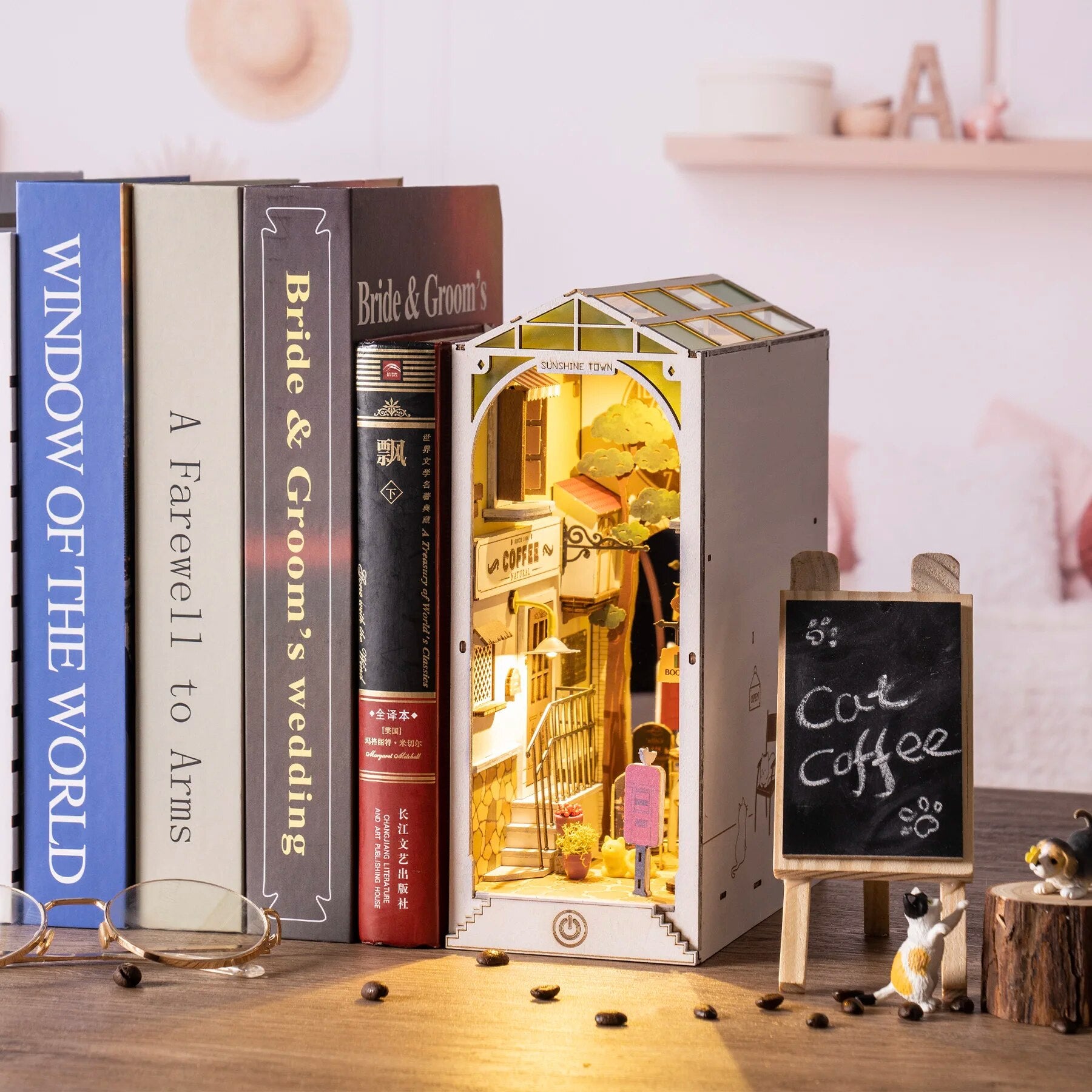 miniature book nook 