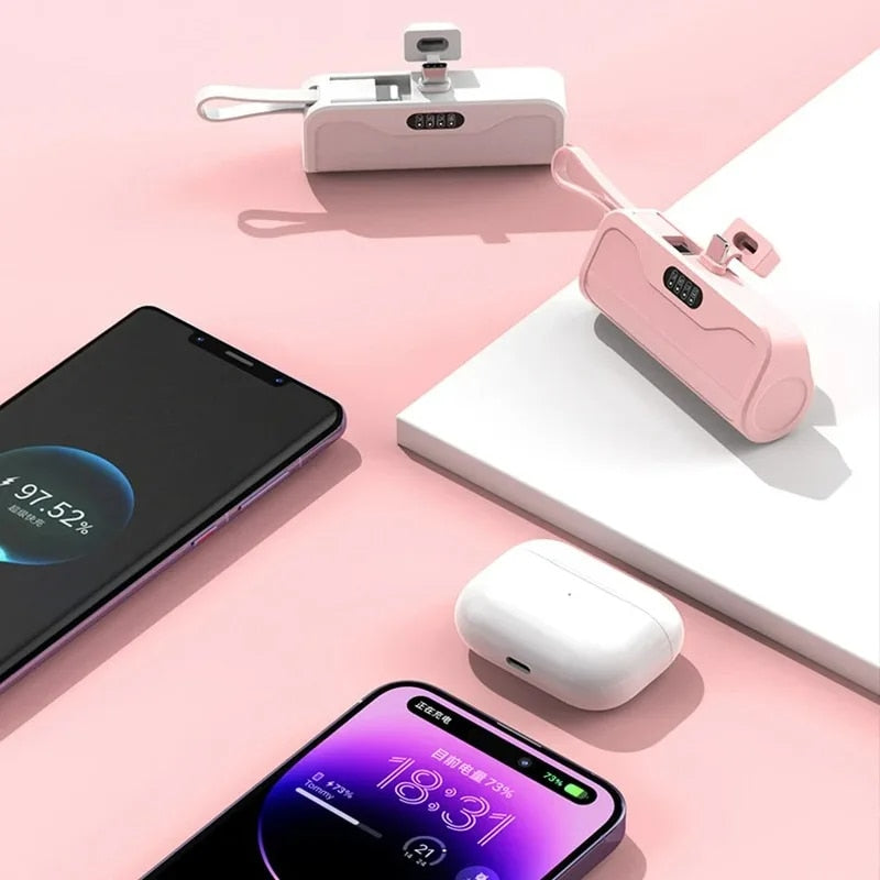 portable power bank with inbuilt cable 