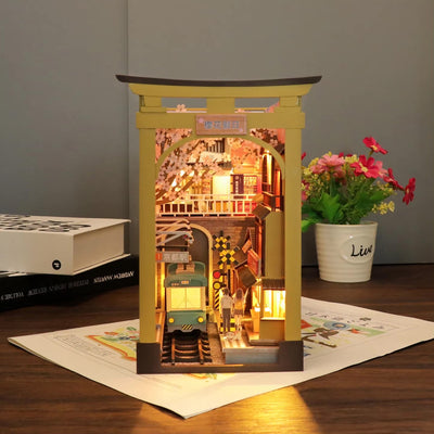 sakura wooden book nook kit