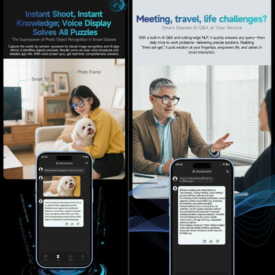 smart camera glasses with AI
