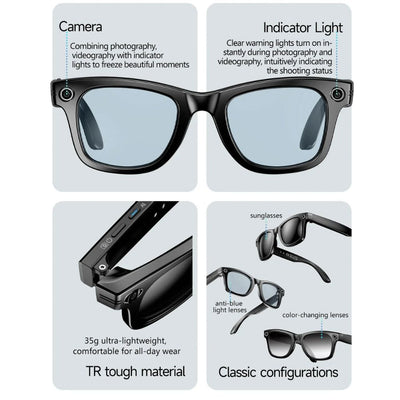 smart camera glasses with AI