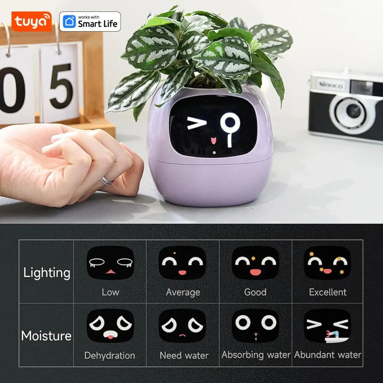 digital plant pot Leafbot® Pro - World's 1st Smart Flower Pot ( Your Plant Pet )