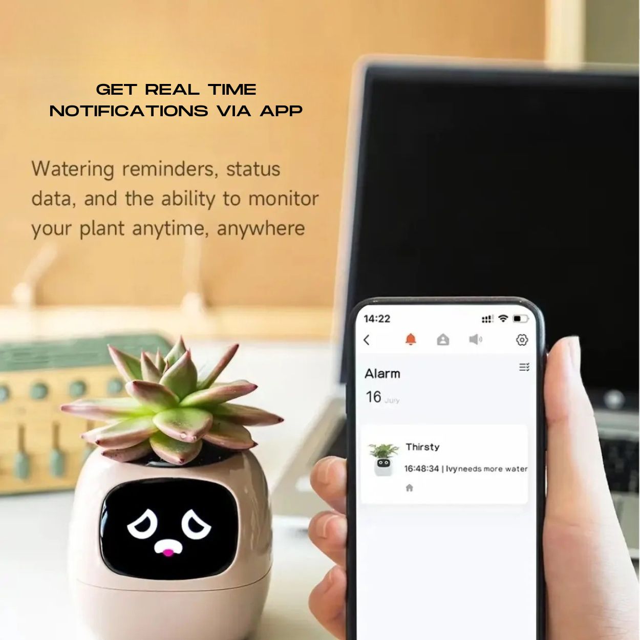 electronic plant pot Leafbot® Pro - World's 1st Smart Flower Pot ( Your Plant Pet )