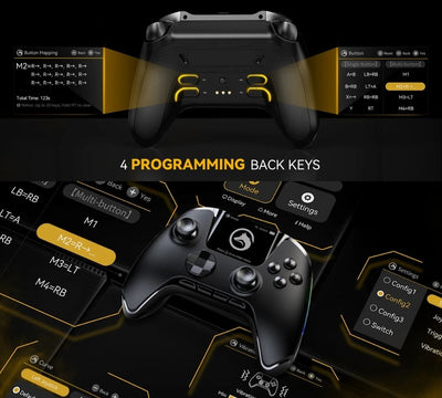 smart wireless gaming controller with touchscreen