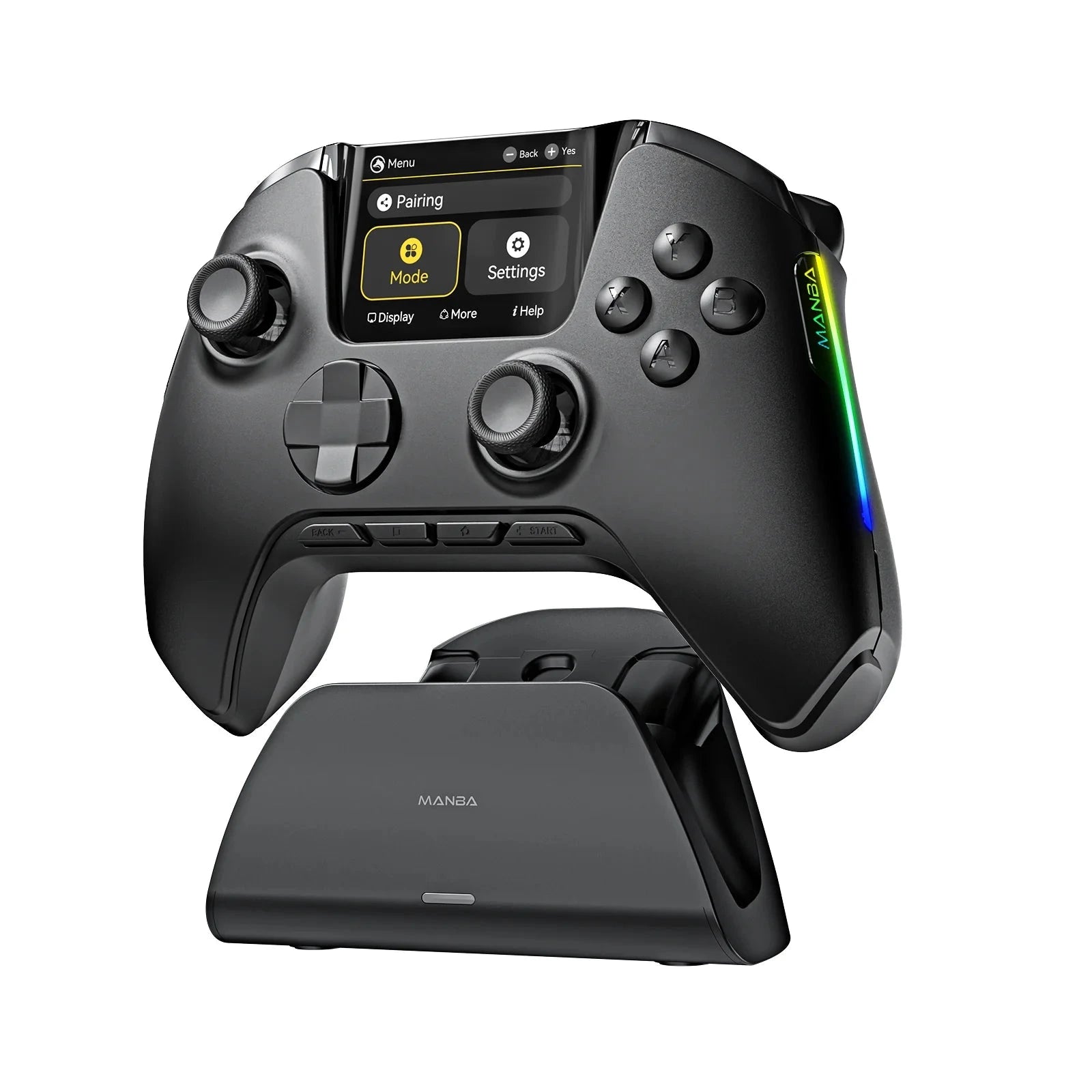 smart wireless gaming controller with touchscreen