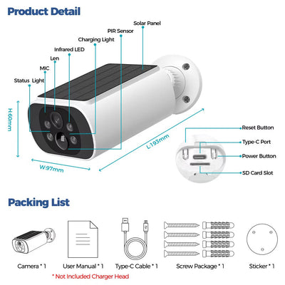 wireless outdoor solar camera for home