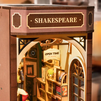 wooden 3d miniature book nook