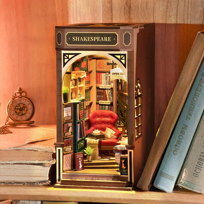 wooden 3d miniature book nook