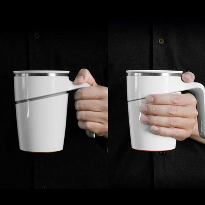 a person holding the mug
