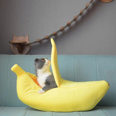 cute banana bed for cats