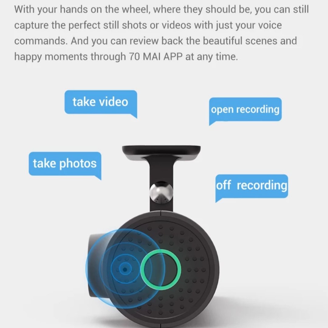 70MAI: Smartest Dash Cam Featuring Voice Control