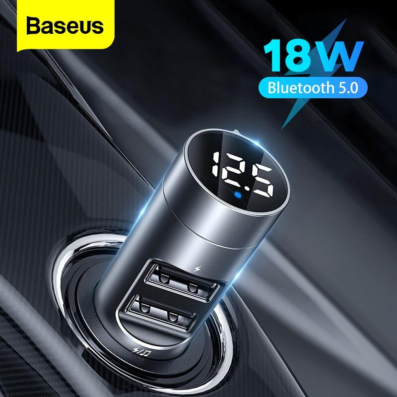 Car Bluetooth 5.0 FM Transmitter Wireless Adapter Mic Audio Receiver Auto  MP3 Player Dual USB Charger Car Interior Accessories - AliExpress