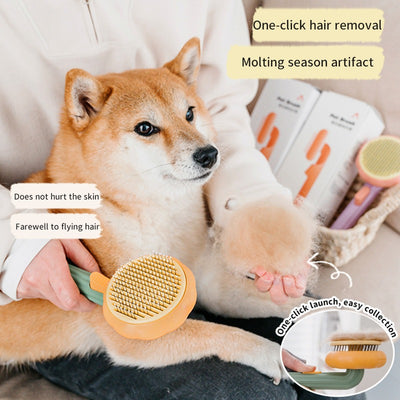 CatKare®️ Self Cleaning Slicker Brush | Pumpkin Edition