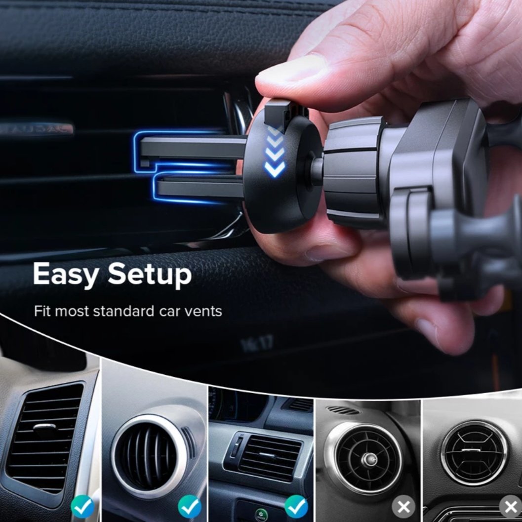 AINOPE Phone Holders for Your Car Vent 2024 Upgrade Gravity Car Phone  Holder Mount for iPhone with Newest Air Vent Clip Auto Lock Cell Phone Car  Mount