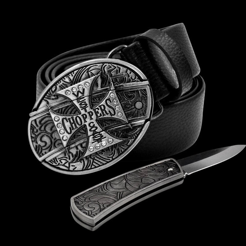 XSociety Skull Lighter Belt Buckle Grey Technologies