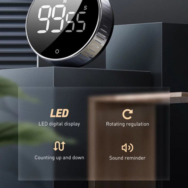 Base Tech Timer Baseus® Magnetic Digital Timer - Grey Technologies