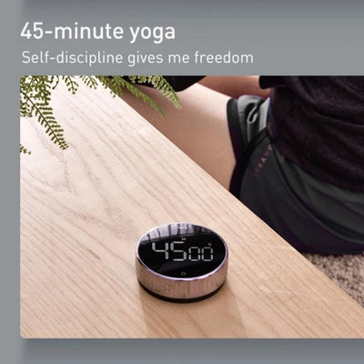 using the digital timer for yoga