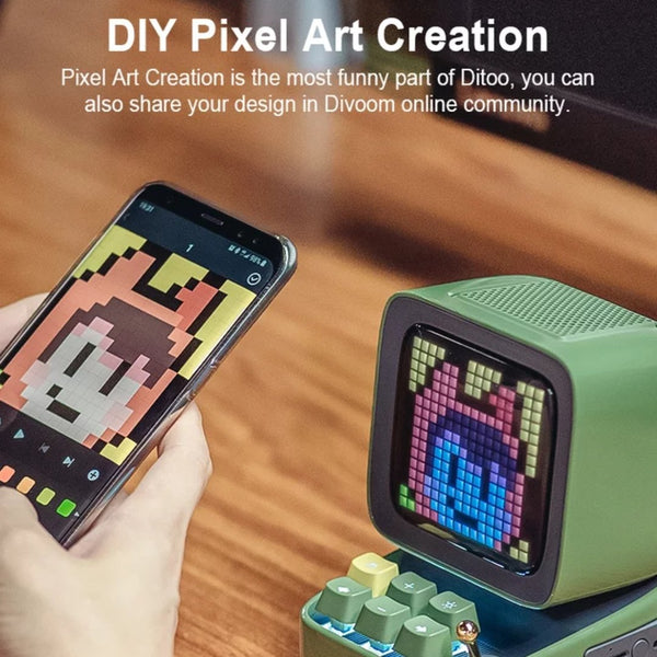 Dimoo Speaker Divoom Ditoo | World's Most Interactive Speaker - Grey Technologies