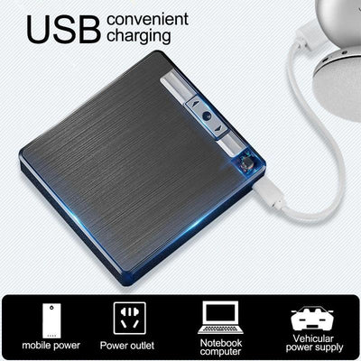 electric USB lighter with cigarette case