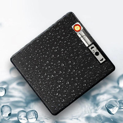 electric USB lighter with cigarette case
