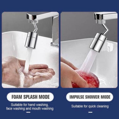 washing an apple using the faucet water filter