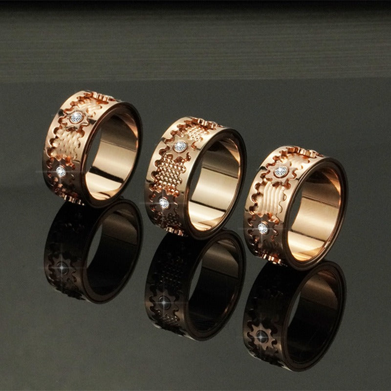 fidget ring gears The Lorenze®️ Fidget Ring - Unique Ring for Engagement