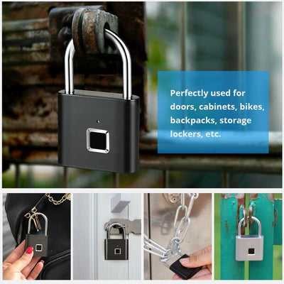 fingerprint lock used for protecting bags , doors , gates , cabinets