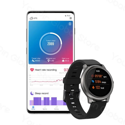 fitness watch being connected to the smartphone app