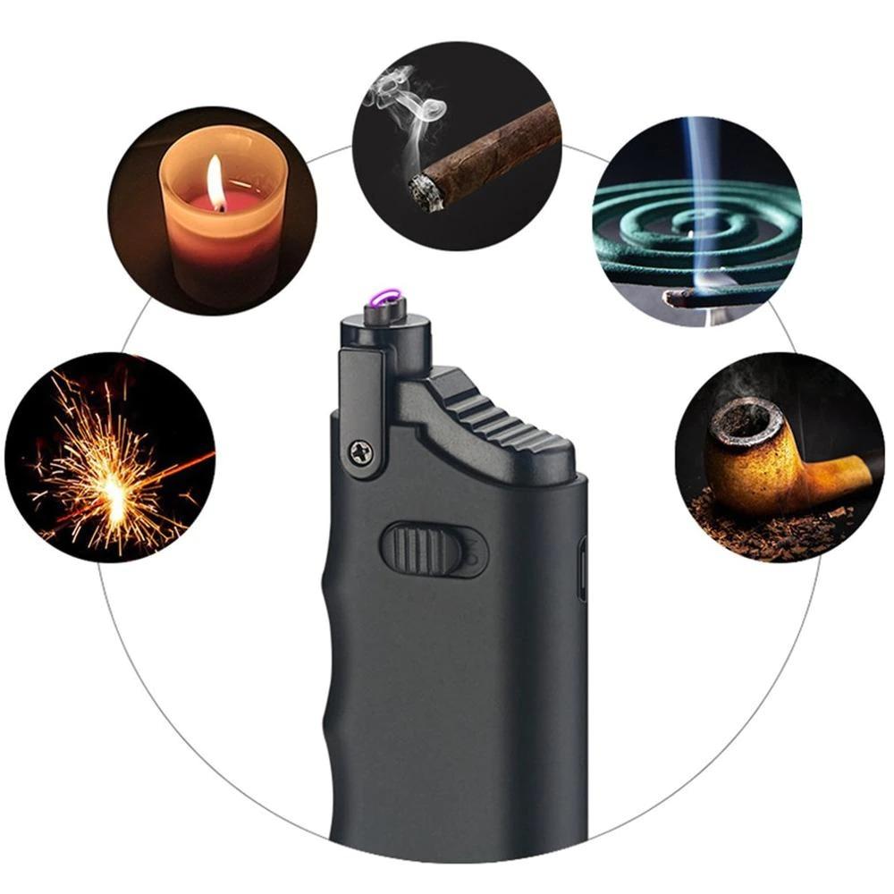 Rexmax® USB Arc Lighter - Electric + Gas Lighter - Grey Technologies