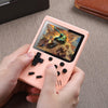 handheld game console in use