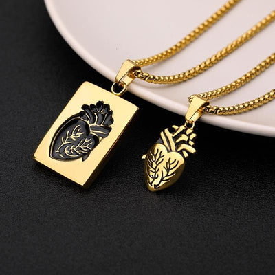 golden heart locket necklace