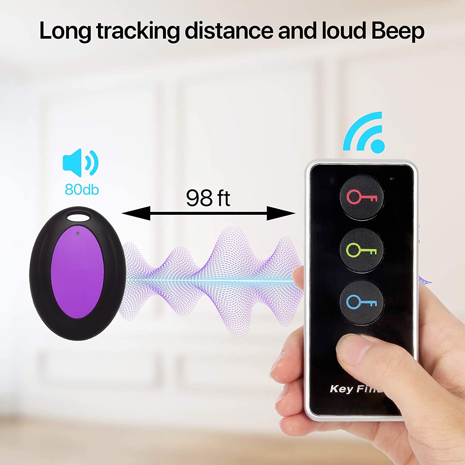 Todman® 4 in 1 Key Tracker - Best Key Locator - Grey Technologies