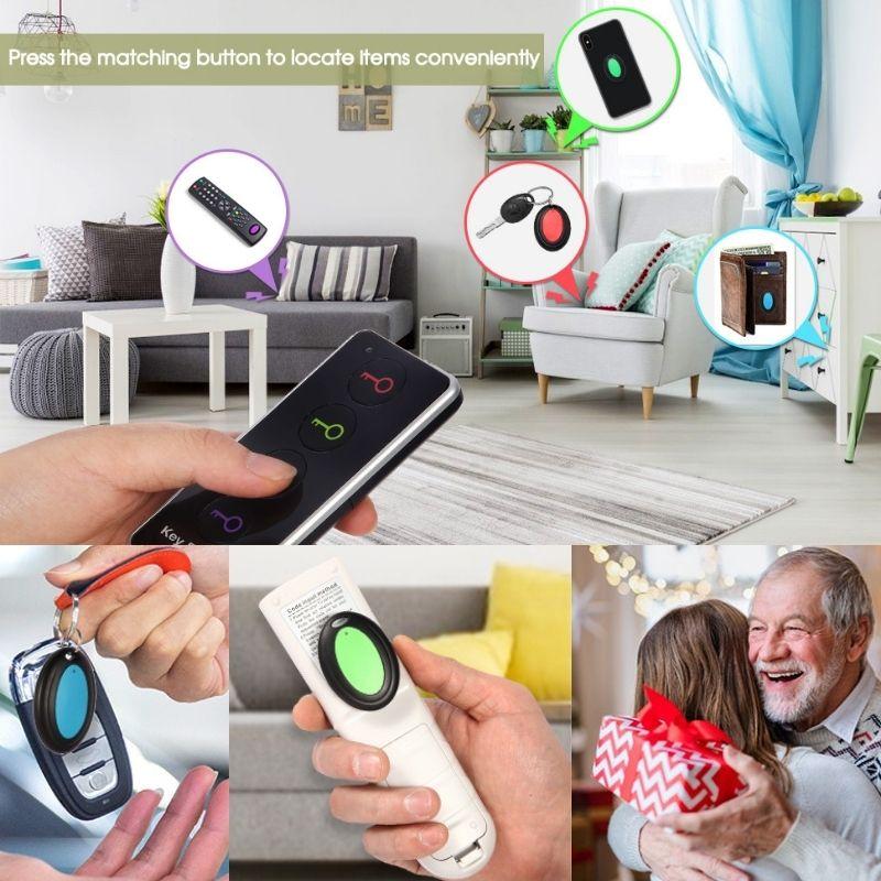 Todman® 4 in 1 Key Tracker Best Key Locator Grey Technologies