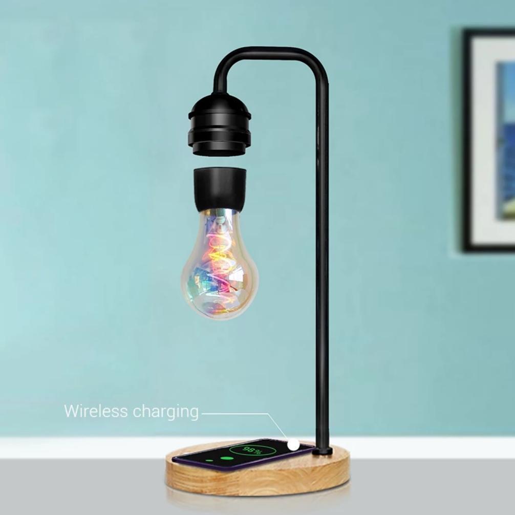 Magnetic Levitation Bulb Lamp With Wireless Charging LED Night Light Desk  Lamps Bulb For Home Decoration Levitating Table Lamp