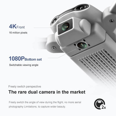 dual 4K camera of the mini drone
