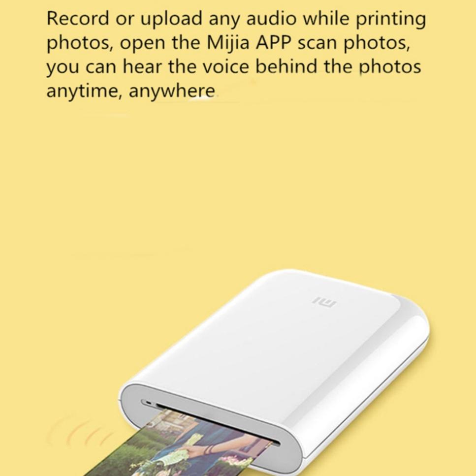 Global Version Xiaomi Mi Portable Photo Printer Bluetooth 5.0 BLE ZINK  Inkless Technology AR Video Printing