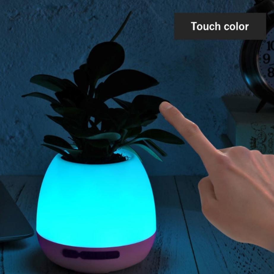 plant pot bluetooth speaker Smart Flower Pot | with LED Lights and Bluetooth Speaker