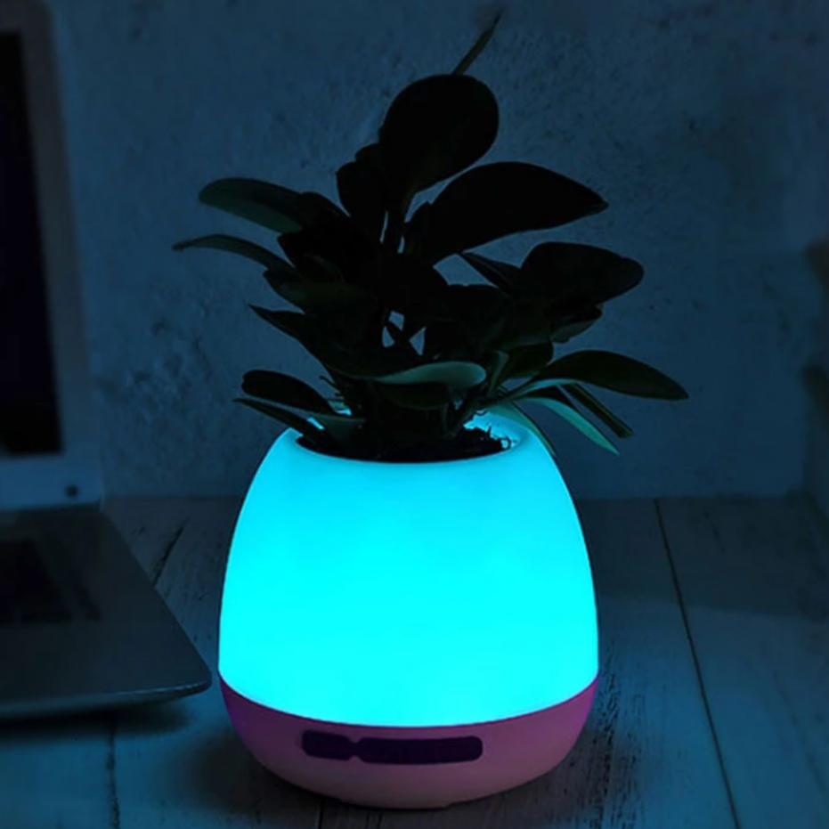 music plant pot Smart Flower Pot | with LED Lights and Bluetooth Speaker