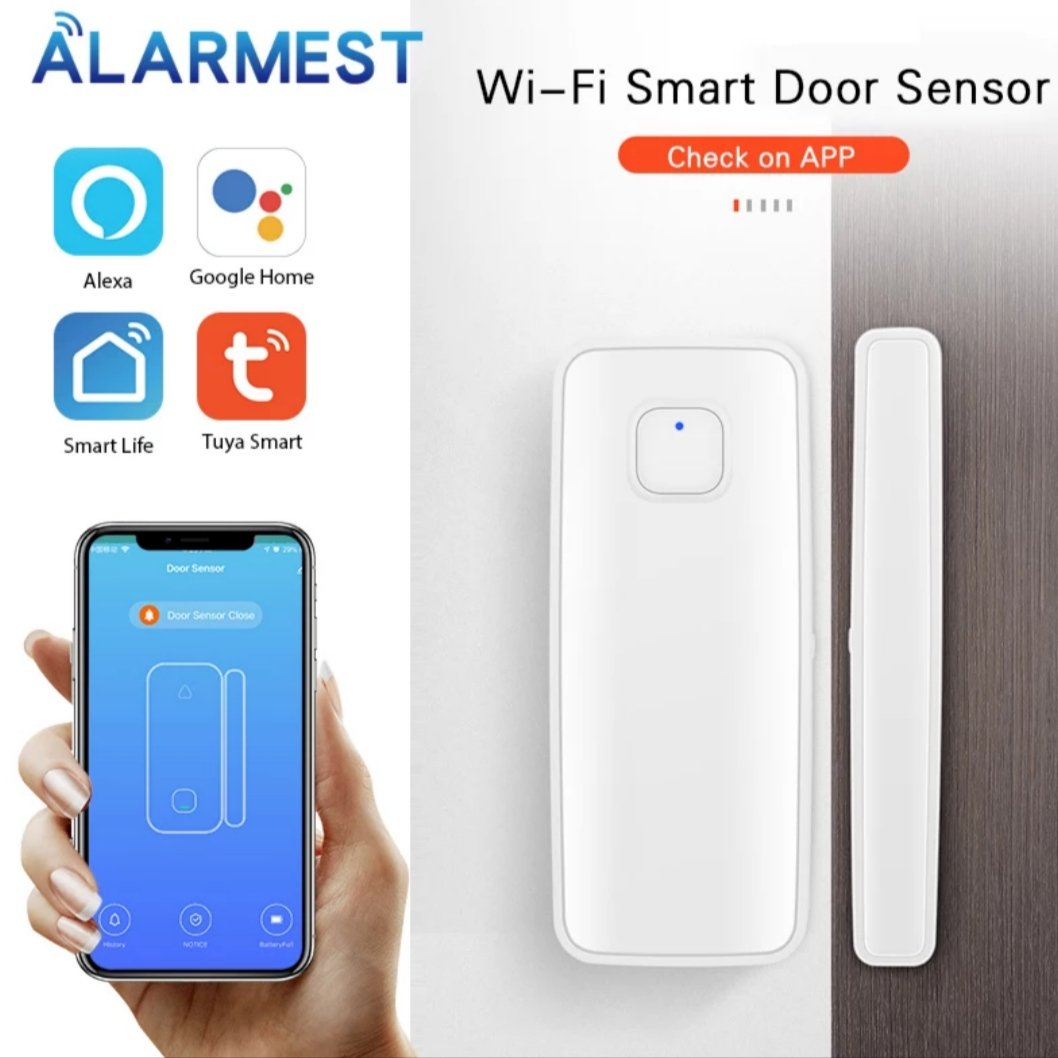 Google Home Sensor Smart Open Door Sensor - with Alexa & Google Home - Grey Technologies